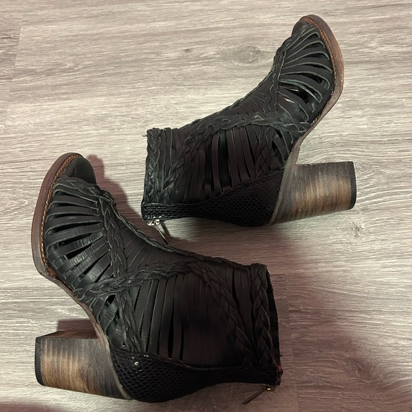 Freebird Black Braided Heeled Boots - Picture 6 of 8